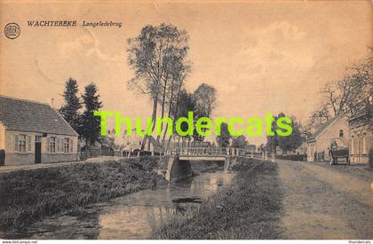 CPA WACHTEBEKE LANGELEDEBRUG LANGEELDE BRUG ( KLEIN SCHEURTJE )