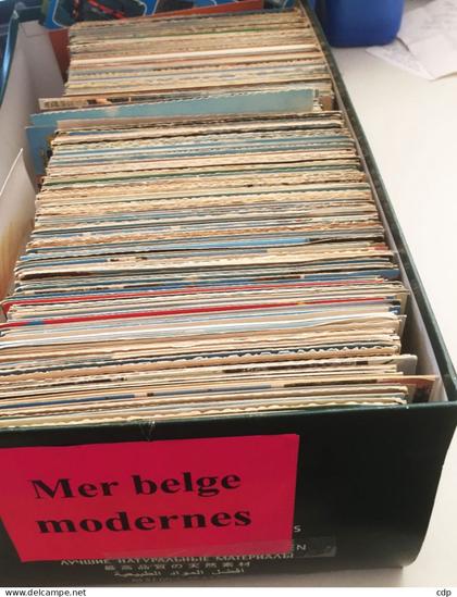 lot +/- 800 cartes modernes côte belge