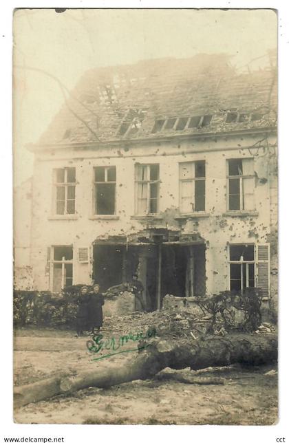Ronsele  Zomergem   FOTOKAART   Vernielingen aan een villa tijdens de eerste wereldoorlog