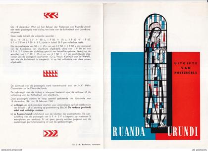 SA38k Belgian Ruanda-Urundi Rwanda 1961 Usumbura Cathedral special booklet