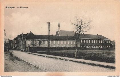 [-5%] BELGIQUE - Anzegem - Klooster - bâtiment - pavé - troittoir - arbre - Papeterie St-Amand - Carte postale ancienne