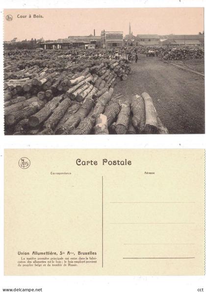 Bruxelles  Union Allumettière Ste Anne  Cour à bois