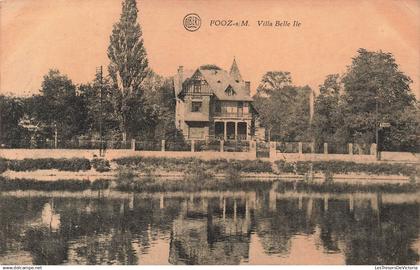 [-5%] BELGIQUE - Awans - Fooz sur Meuse - Villa Belle Ile - Carte Postale Ancienne