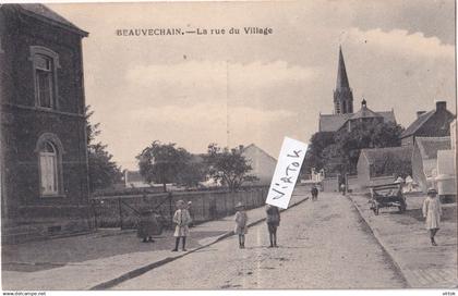 Beauvechain :  La rue du village  ( 1923  avec timbre )