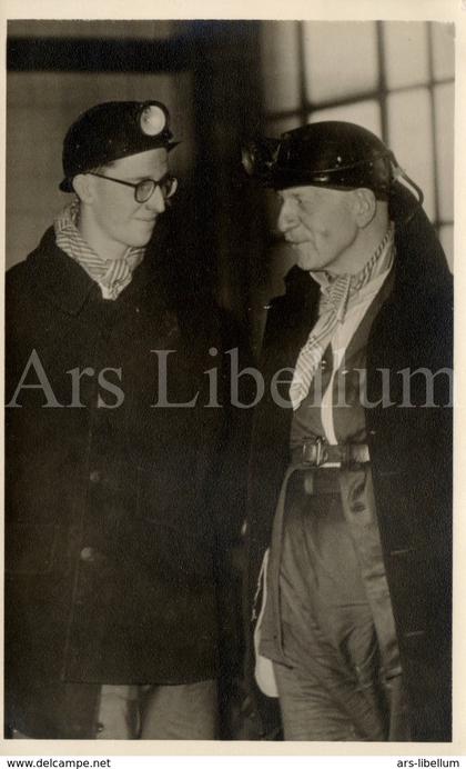 Photo postcard / ROYALTY / België / Belgique / prince Baudouin / prins Boudewijn / Steenkoolmijn van Beringen / 1950