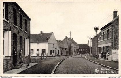 [-10%] BELGIQUE - Bernissart - Rue de la Gare - Carte Postale Ancienne