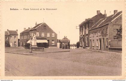 [-10%] BELGIQUE - Bellaire - Place Léonard et le Monument - Carte postale ancienne
