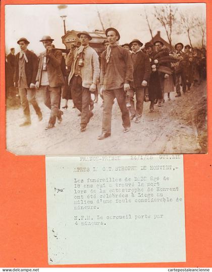 25268 ️ Photographie BEYNE-HEUSAY ◉ Catastrophe Charbonnage HOMVENT 21-01-1935 ◉ Funerailles Mineur DABE 18 ans