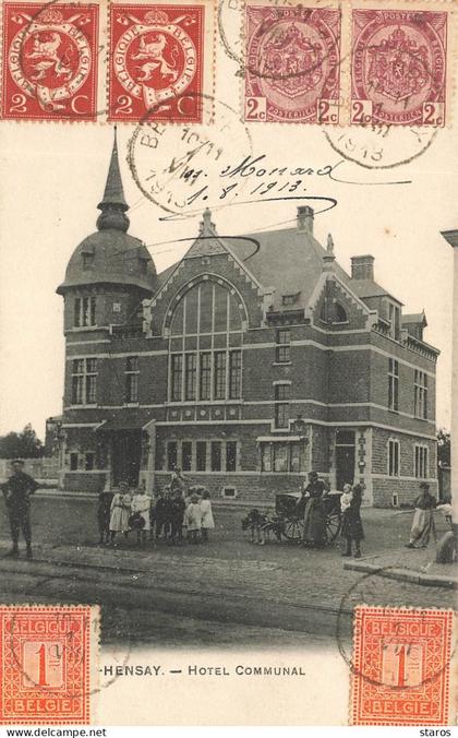 Belgique - BEYNE-HEUSAY - Hôtel Communal - Attelage de Chien