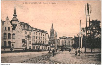 CPA  Carte Postale   Belgique Blankenberghe Avenue de Trooz 1919  VM64531