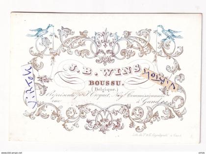 BOUSSU : J.B. WINS  (  carte porcelain   11 x 7.5 cm )
