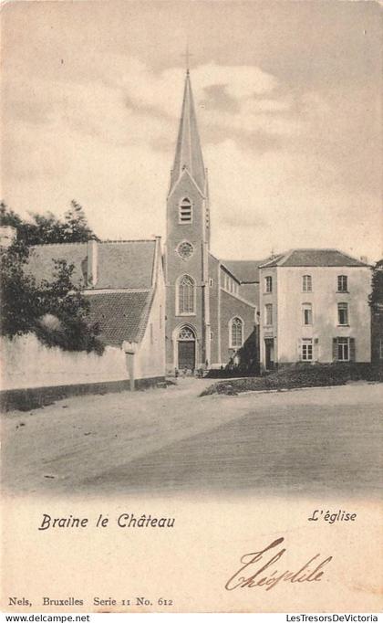 [-10%] BELGIQUE - Braine le Château - Vue sur léglise - Carte postale ancienne