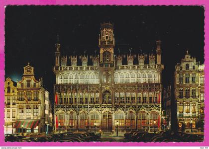 280826 / Belgium - Bruxelles Brussel Brussels - Night Town Square King's House Grand Place Maison du Roi PC Belgique