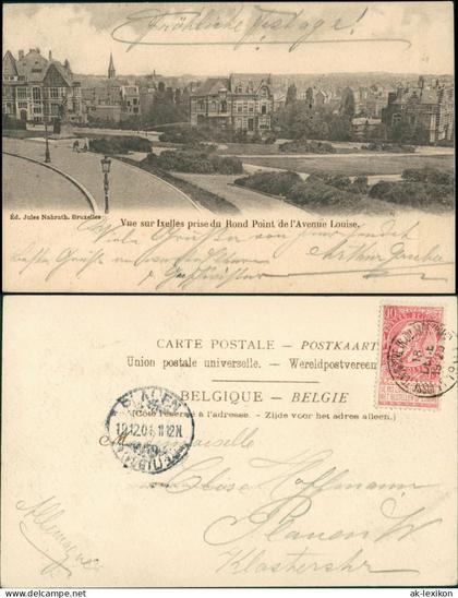 Elsene Ixelles Vue Ixelles prise du Rond Point, Avenue Louise 1901