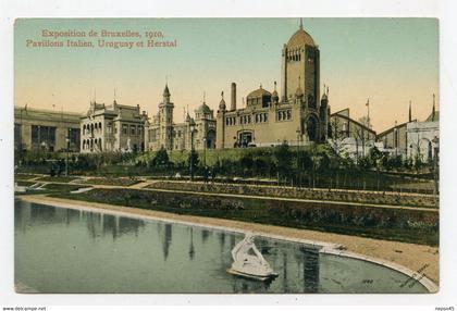 Exposition De Bruxelles 1910 - Pavillons Italien Uruguay Et Herstal