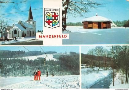 BELGIQUE - Manderfeld - Edit Lander Eupen - Eglise - Neige - Ski - Multivue - Carte Postale