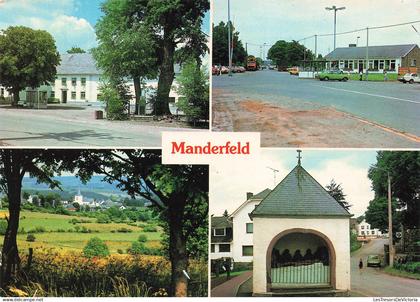 BELGIQUE - Manderfeld - Grablegung aus dem 15 Jh - Lander Eupen - multivues - campagne - voiture - Carte postale