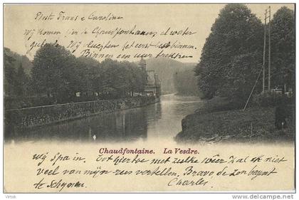 Chaudfontaine : La vesdre    ( ecrit 1902  avec timbre )