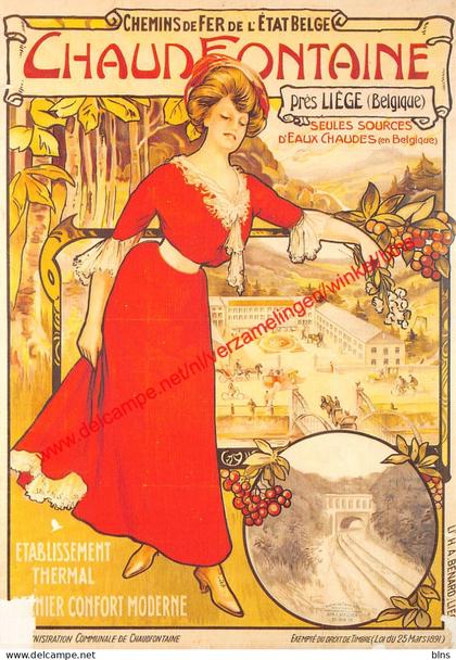 Chemins de Fer de l'Etat Belge - repro affiche - Chaudfontaine