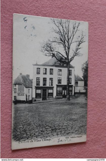 CPA - CHIMAY - UN COIN DU VIEUX CHIMAY ( MAGASIN DE MODES ET COIFFEUR COLLET ) - A VOIR !!