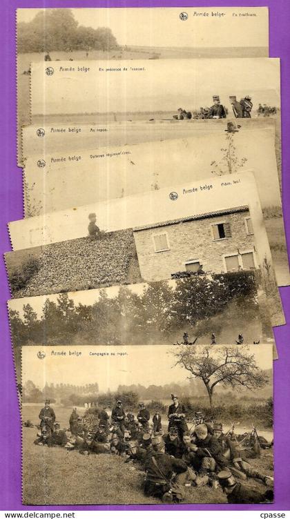 (Lot de 8) CPA ARMEE BELGE (ont voyagé en 1919) ** Belgique Belgie Militaire Militaria