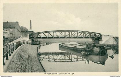 * WARNETON - Pont sur la Lys - Péniche - COMINES WARNETON - KOMEN WAASTEN - Animée - Edit. A. VAN ACKER