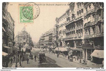 AYYP7-0659-BELGIQUE - BRUXELLES - Perspective des Boulevards Anspach et du Nord