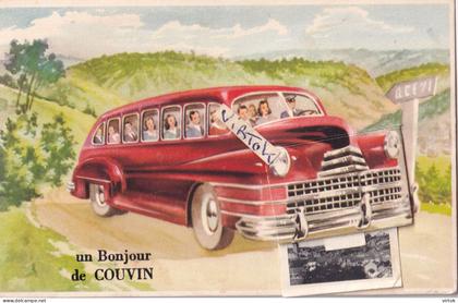 COUVIN :  carte a système   ( ecrit )          AUTOBUS