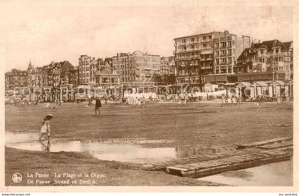 La Panne  De Panne Belgie La plage et la digue
