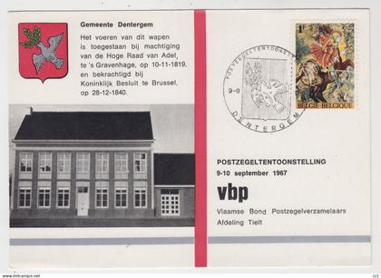 Dentergem  Postzegeltentoonstelling 1967  + stempel van deze tentoontstelling