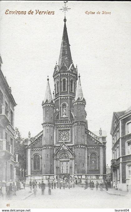 DISON.  EGLISE DE DISON. ENVIRONS DE VERVIERS. ANIMATION.