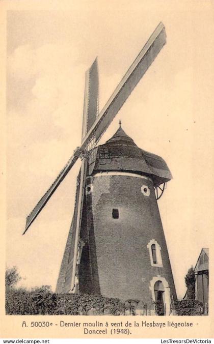 BELGIQUE - Donceel - Dernier moulin à vent de la Hesbraye Liègeoise - Carte Postale Ancienne