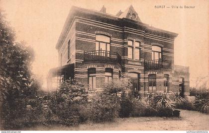 BELGIQUE - Burst - Villa du Docteur - façade - balcon - plante - Carte postale ancienne