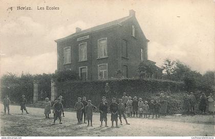 [-50%] Belgique - Borlez -  Les écoles - N.L. - Animé - Enfant  -  Carte Postale Ancienne