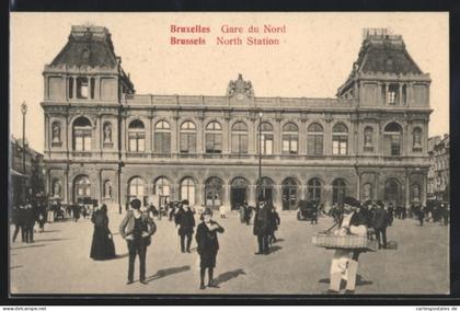 AK Brüssel / Bruxelles, Gare du Nord, Bahnhof