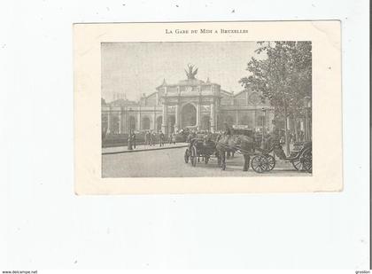 LA GARE DU MIDI A BRUXELLES (ATTELAGES CHEVAUX)