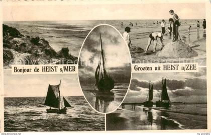 Heist-sur-Mer Heist-aan-Zee Heist-Knokke Heyst Belgie Strandpartie Segelschiffe