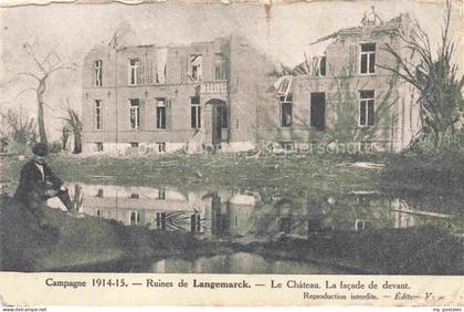 Langemarck Langemark Poelkapelle West-Vlaanderen Belgie Ruinen Château Kriegsrui