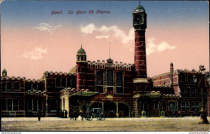 CPA Gand Flandre orientale, Gare St. Pierre
