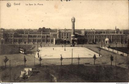 CPA Gand Flandre orientale, Gare St. Pierre