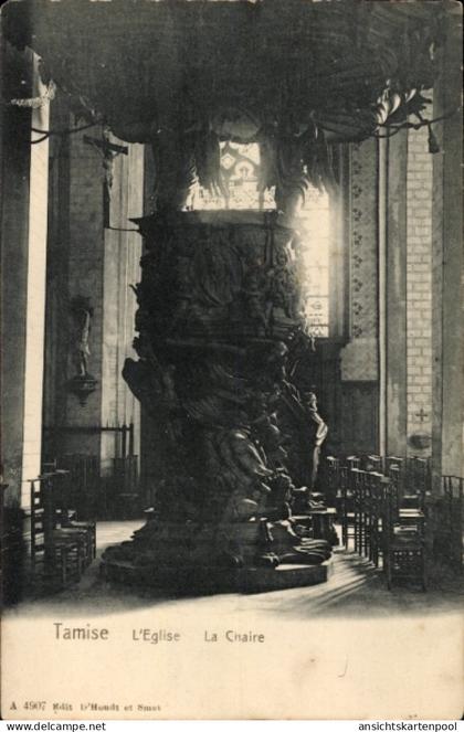 CPA Tamise Temse Temsche Flandre orientale, L'Eglise, La Chaire