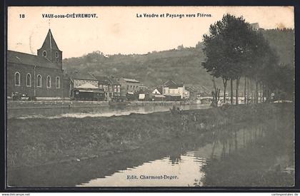 AK Vaux-sous-Chèvremont, La Vesdre et Paysage vers Fléron