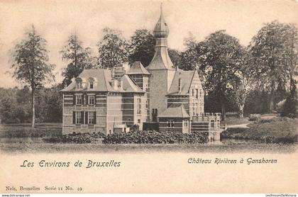 [-15%] BELGIQUE - Ganshoren - Château Rivièren - Environs de Bruxelles - Flèche - Etang - Ed Nels - Carte postale ancien