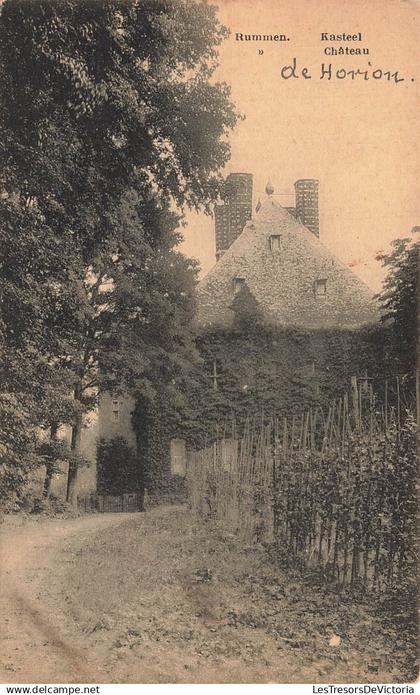 BELGIQUE - Rummen - Kasteel - Château - Horion - jardin - entrée - Foto Drukkerij A Rietjens - Carte Postale Ancienne