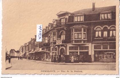 Gembloux :  rue de la station  (  1933 avec timbre )