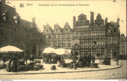 Gent Gand Flandre Gent Veerleplaats St. Laurentiusgasdthuis Vischmarkt