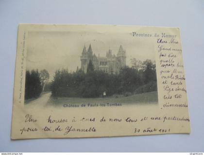 FAULX LES TOMBES Château Commune Gesves  Prov Namur  PK CPA Carte Postale Post Kaart