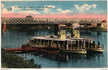 CPA  Carte Postale Belgique   Herstal La Meuse au Pont de Wandre et Bateaux Mouches  VM95296ok