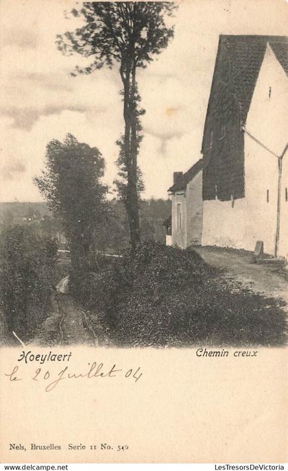[-5%] BELGIQUE - Hoeilaart - Chemin creux - Carte postale ancienne