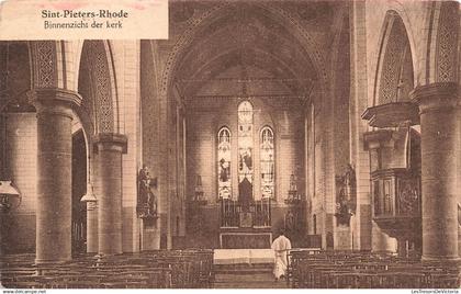 BELGIQUE - Sint Pieters Rhode - église - autel - vitrail - uitg J Wouters Van den Bulck - Carte Postale Ancienne